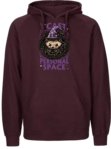 Hedgehog Wizard Magic - Rpg, Hedgehog, Personal Space, Dungeons, Pet, Animal, Fantasy, Adventure, Cool, Funny, Fun, Awesome, Nerd, Geek, Tabletop Game, Tabletop, Tabletop Rpg, Tabletop Gaming, Role-playing Game, Roleplay, Dungeon, Dungeon Master, Sorcery, Sorcerer, Wizard, Ritual, Magic, Magical, Magical Creatures, Magic, Magician, Black Magic - Fairtrade Hoodie