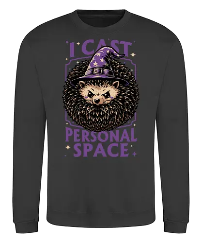 Hedgehog Wizard Magic - Rpg, Hedgehog, Personal Space, Dungeons, Pet, Animal, Fantasy, Adventure, Cool, Funny, Fun, Awesome, Nerd, Geek, Tabletop Game, Tabletop, Tabletop Rpg, Tabletop Gaming, Role-playing Game, Roleplay, Dungeon, Dungeon Master, Sorcery, Sorcerer, Wizard, Ritual, Magic, Magical, Magical Creatures, Magic, Magician, Black Magic - Sweatshirt