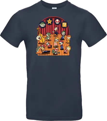 Plumber Game Dance - Mushroom, Turtle, Kingdom, Music, Dance, Dinosaur, Plumber, Video Games, Video Game, Classic Video Game, Tv Show, Mashup, Adventure, Fantasy, Meme, Memes, Internet, Ghost, Magic, Magical - Standard T-Shirt