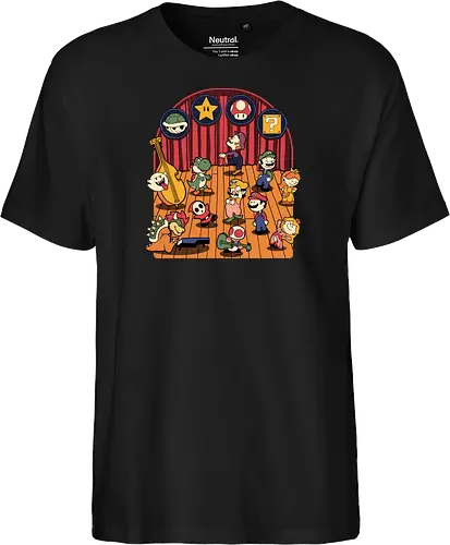 Plumber Game Dance - Mushroom, Turtle, Kingdom, Music, Dance, Dinosaur, Plumber, Video Games, Video Game, Classic Video Game, Tv Show, Mashup, Adventure, Fantasy, Meme, Memes, Internet, Ghost, Magic, Magical - Fairtrade T-Shirt