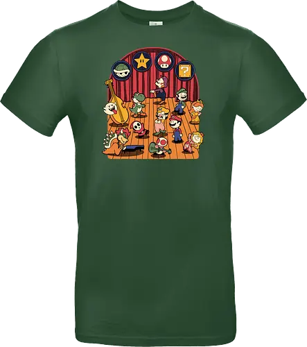 Plumber Game Dance - Mushroom, Turtle, Kingdom, Music, Dance, Dinosaur, Plumber, Video Games, Video Game, Classic Video Game, Tv Show, Mashup, Adventure, Fantasy, Meme, Memes, Internet, Ghost, Magic, Magical - Standard T-Shirt