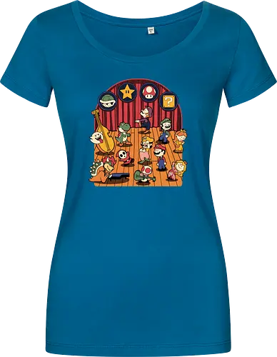 Plumber Game Dance - Mushroom, Turtle, Kingdom, Music, Dance, Dinosaur, Plumber, Video Games, Video Game, Classic Video Game, Tv Show, Mashup, Adventure, Fantasy, Meme, Memes, Internet, Ghost, Magic, Magical - Damen T-Shirt