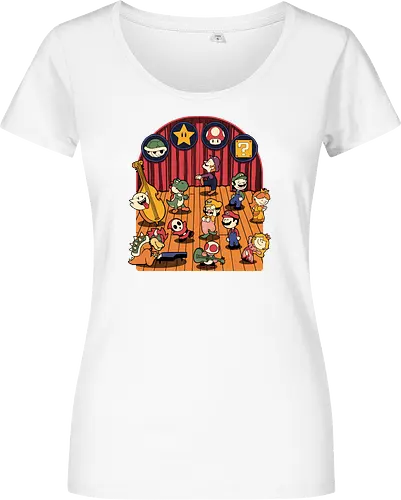 Plumber Game Dance - Mushroom, Turtle, Kingdom, Music, Dance, Dinosaur, Plumber, Video Games, Video Game, Classic Video Game, Tv Show, Mashup, Adventure, Fantasy, Meme, Memes, Internet, Ghost, Magic, Magical - Damen T-Shirt