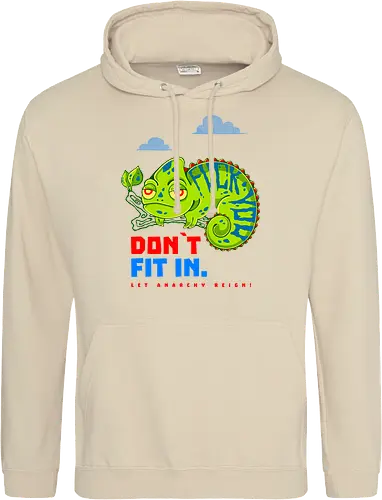 DON`T FIT IN - CHAMELEON, JOKE, FUNNY, ANARCHY, NATURE - Standard Hoodie