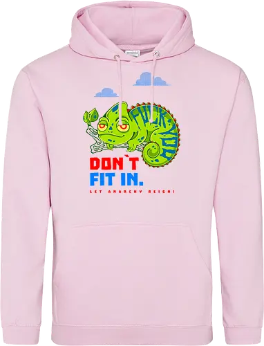 DON`T FIT IN - CHAMELEON, JOKE, FUNNY, ANARCHY, NATURE - Standard Hoodie