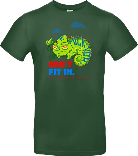 DON`T FIT IN - CHAMELEON, JOKE, FUNNY, ANARCHY, NATURE - Standard T-Shirt