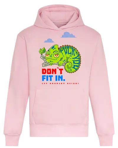 DON`T FIT IN - CHAMELEON, JOKE, FUNNY, ANARCHY, NATURE - Heavyweight Hoodie