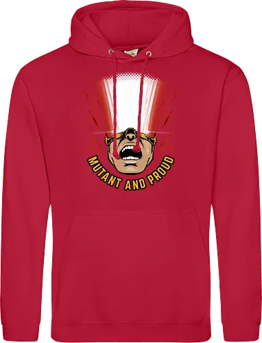 overpower mutant - Superhero, cyclops, superhero, mutant, cool, parody, pantone, colour, antihero, simple - Standard Hoodie