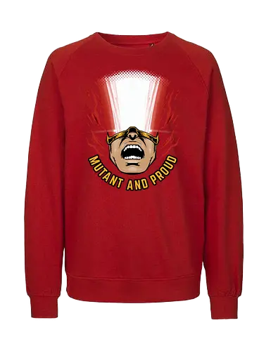 overpower mutant - Superhero, cyclops, superhero, mutant, cool, parody, pantone, colour, antihero, simple - Fairtrade Sweatshirt