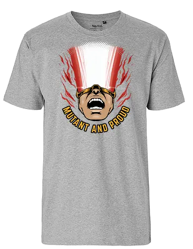 overpower mutant - Superhero, cyclops, superhero, mutant, cool, parody, pantone, colour, antihero, simple - Fairtrade T-Shirt