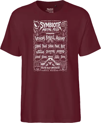 symbiote death fest - Symbiote, symbiote, Superhero, antivenom, agony, carnage, knull, superhero, antihero, cool, metalfest, metalhead, hardcore, deathcore, music, poster - Fairtrade T-Shirt