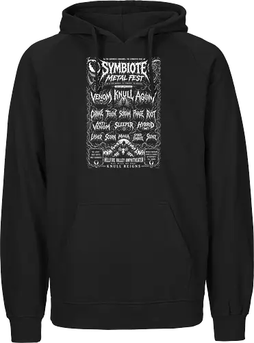 symbiote death fest - Symbiote, symbiote, Superhero, antivenom, agony, carnage, knull, superhero, antihero, cool, metalfest, metalhead, hardcore, deathcore, music, poster - Fairtrade Hoodie