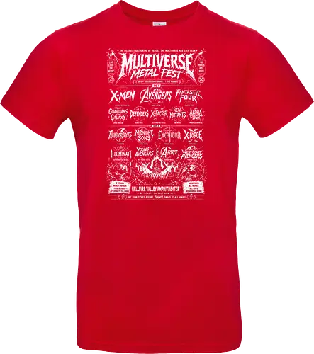 multiverse metal fest  - Superhero, thunderbolt, cool, metalhead, deathmetal, poster, mutant, superhero, antihero - Standard T-Shirt