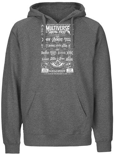 multiverse metal fest  - Superhero, thunderbolt, cool, metalhead, deathmetal, poster, mutant, superhero, antihero - Fairtrade Hoodie