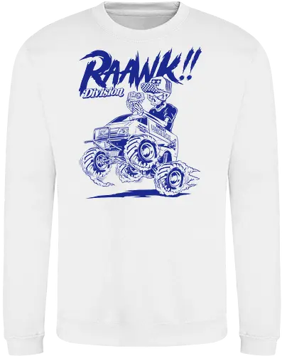 lunch box garage - skull, skeleton, tamiya, lunchbox, carshow, cargarage, speed, monstercar - Sweatshirt