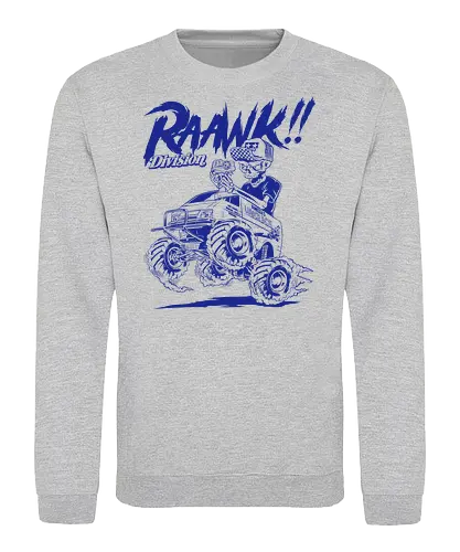 lunch box garage - skull, skeleton, tamiya, lunchbox, carshow, cargarage, speed, monstercar - Sweatshirt