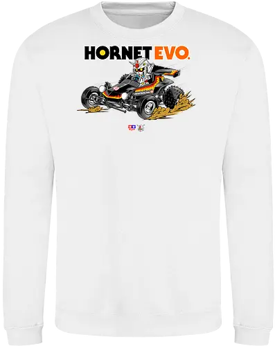 chibi gundam driving car - gundam, car, hornet, tamiya, carshow, robot, mecha, japanese, hobby, race, speed - Sweatshirt