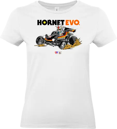 chibi gundam driving car - gundam, car, hornet, tamiya, carshow, robot, mecha, japanese, hobby, race, speed - Standard T-Shirt (Frauen)