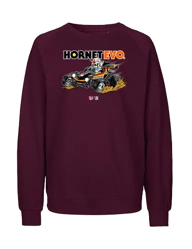 chibi gundam driving car - gundam, car, hornet, tamiya, carshow, robot, mecha, japanese, hobby, race, speed - Fairtrade Sweatshirt