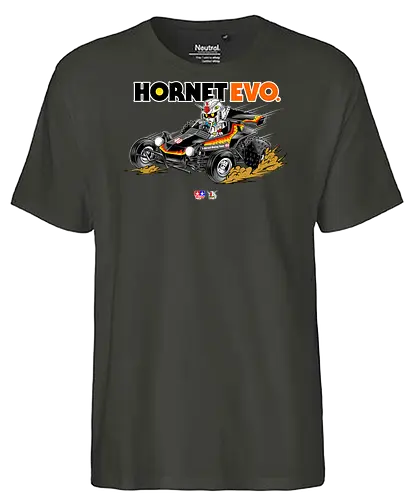 chibi gundam driving car - gundam, car, hornet, tamiya, carshow, robot, mecha, japanese, hobby, race, speed - Fairtrade T-Shirt