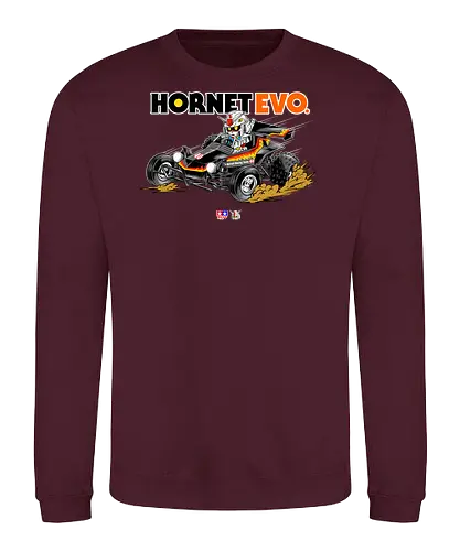 chibi gundam driving car - gundam, car, hornet, tamiya, carshow, robot, mecha, japanese, hobby, race, speed - Sweatshirt