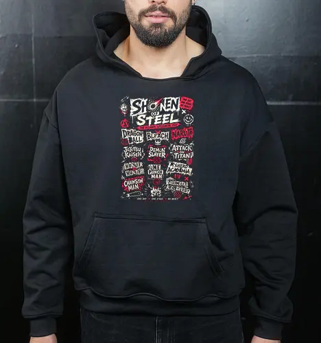 anime punk fest  - anime, manga, Dragon, bleach, Pirate, band, music - Cropped Hoodie