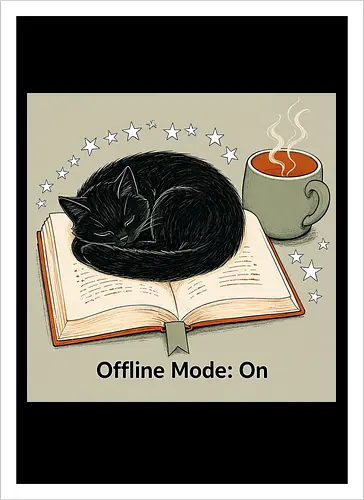 sleeping cat - Kunstdruck