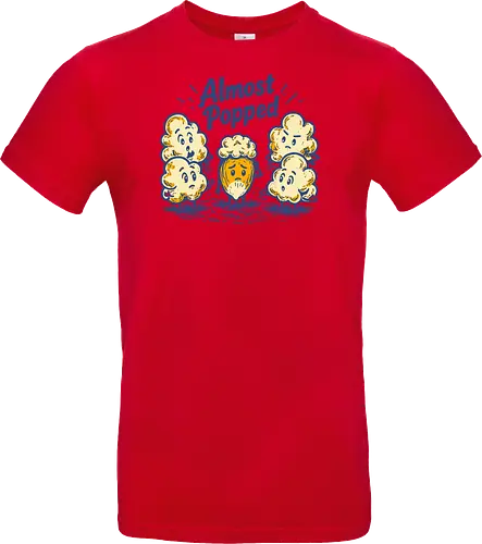 Almost Popped - retro, corn, corn kernel, popcorn, vintage, funny food, food humor, relatable, snacks - Standard T-Shirt