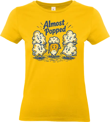Almost Popped - retro, corn, corn kernel, popcorn, vintage, funny food, food humor, relatable, snacks - Standard T-Shirt (Frauen)