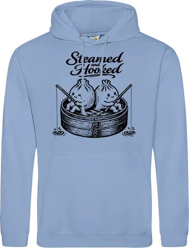 Steamed And Hooked - bao, xia long bao, dumpling, chinese food, comfort food, funny dumpling, dumplings, steamed dumpling, hooked - Standard Hoodie