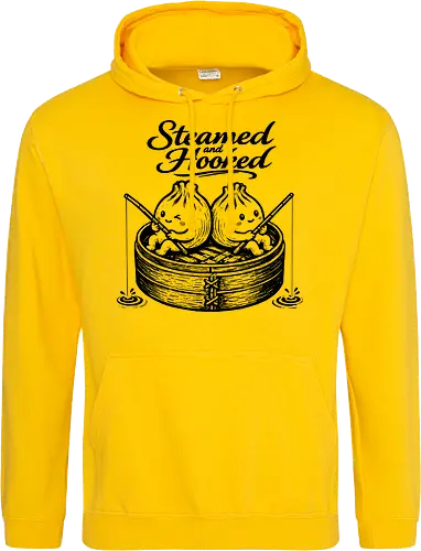 Steamed And Hooked - bao, xia long bao, dumpling, chinese food, comfort food, funny dumpling, dumplings, steamed dumpling, hooked - Standard Hoodie