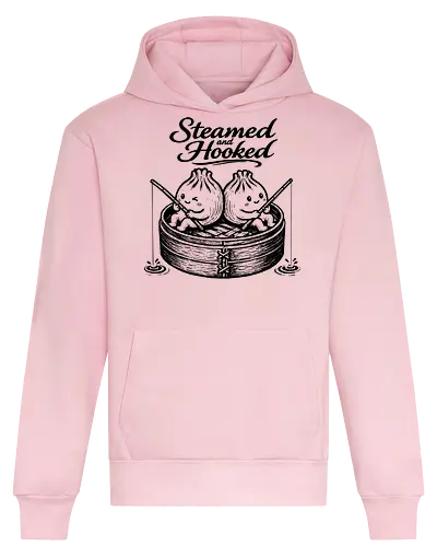 Steamed And Hooked - bao, xia long bao, dumpling, chinese food, comfort food, funny dumpling, dumplings, steamed dumpling, hooked - Heavyweight Hoodie