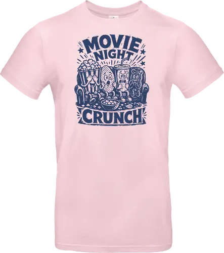 Movie Night Crunch - movie night, horror movie, movie lover, movie snacks, popcorn, soda, french fries, funny food, cinema snacks, crunch - Standard T-Shirt