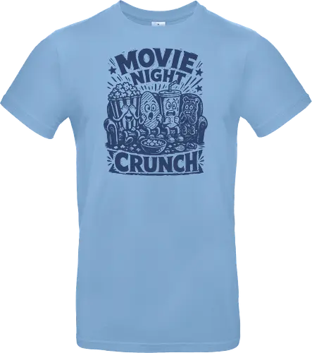Movie Night Crunch - movie night, horror movie, movie lover, movie snacks, popcorn, soda, french fries, funny food, cinema snacks, crunch - Standard T-Shirt