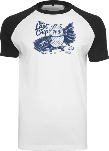 The Last Chip - chip, chips, potato, the last chip, potato chip, crunchy, snacks, funny food - Raglan T-Shirt