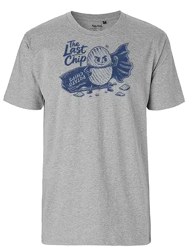 The Last Chip - chip, chips, potato, the last chip, potato chip, crunchy, snacks, funny food - Fairtrade T-Shirt