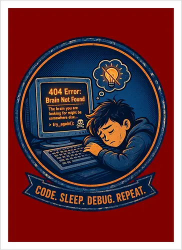 Code Sleep Debug Repeat Programmierer Entwickler - Programmierer, Entwickler, Code, Coding, Nerd, Geek, Computer, IT, Debugging - Kunstdruck