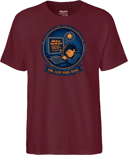 Code Sleep Debug Repeat Programmierer Entwickler - Programmierer, Entwickler, Code, Coding, Nerd, Geek, Computer, IT, Debugging - Fairtrade T-Shirt