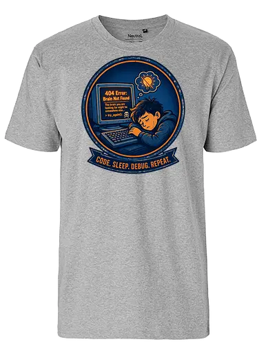 Code Sleep Debug Repeat Programmierer Entwickler - Programmierer, Entwickler, Code, Coding, Nerd, Geek, Computer, IT, Debugging - Fairtrade T-Shirt