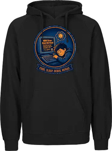 Code Sleep Debug Repeat Programmierer Entwickler - Programmierer, Entwickler, Code, Coding, Nerd, Geek, Computer, IT, Debugging - Fairtrade Hoodie