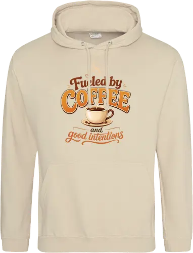 Fueled by Coffee and Good Intentions Kaffee Spruch Design - Kaffee, Coffee, Kaffeeliebhaber, Espresso, Spruch, Lifestyle, Morgenmuffel, Genuss, Office - Standard Hoodie