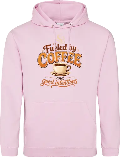Fueled by Coffee and Good Intentions Kaffee Spruch Design - Kaffee, Coffee, Kaffeeliebhaber, Espresso, Spruch, Lifestyle, Morgenmuffel, Genuss, Office - Standard Hoodie