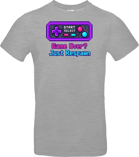 Game Over Just Respawn Gamer Controller Retro Gaming - Gaming, Retro, Videospiele, Controller, Zocker, Nerd, Geek, Respawn, Gamer - Standard T-Shirt
