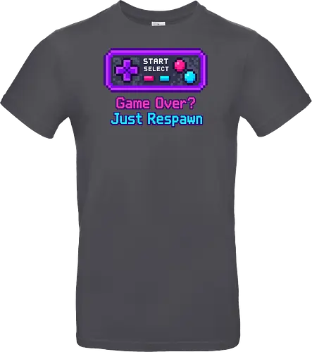 Game Over Just Respawn Gamer Controller Retro Gaming - Gaming, Retro, Videospiele, Controller, Zocker, Nerd, Geek, Respawn, Gamer - Standard T-Shirt