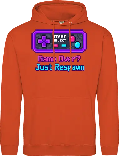 Game Over Just Respawn Gamer Controller Retro Gaming - Gaming, Retro, Videospiele, Controller, Zocker, Nerd, Geek, Respawn, Gamer - Standard Hoodie