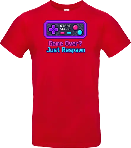Game Over Just Respawn Gamer Controller Retro Gaming - Gaming, Retro, Videospiele, Controller, Zocker, Nerd, Geek, Respawn, Gamer - Standard T-Shirt