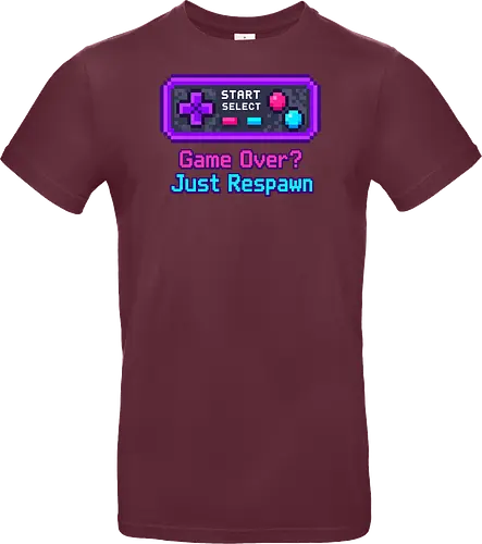 Game Over Just Respawn Gamer Controller Retro Gaming - Gaming, Retro, Videospiele, Controller, Zocker, Nerd, Geek, Respawn, Gamer - Standard T-Shirt