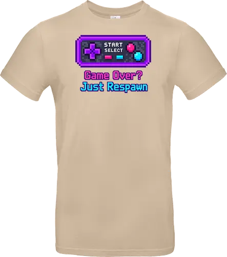 Game Over Just Respawn Gamer Controller Retro Gaming - Gaming, Retro, Videospiele, Controller, Zocker, Nerd, Geek, Respawn, Gamer - Standard T-Shirt
