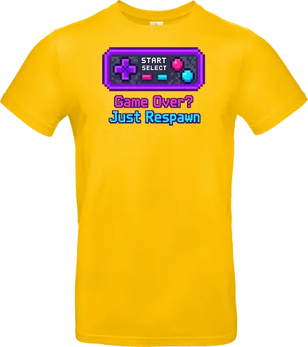 Game Over Just Respawn Gamer Controller Retro Gaming - Gaming, Retro, Videospiele, Controller, Zocker, Nerd, Geek, Respawn, Gamer - Standard T-Shirt