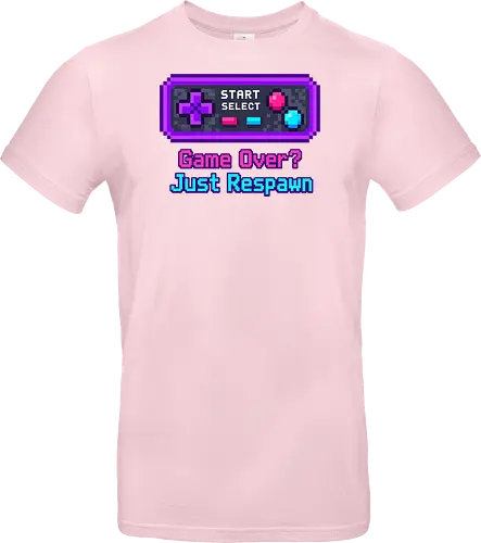 Game Over Just Respawn Gamer Controller Retro Gaming - Gaming, Retro, Videospiele, Controller, Zocker, Nerd, Geek, Respawn, Gamer - Standard T-Shirt